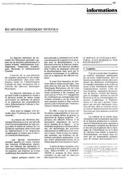 Services (les) Statistiques Rectoraux. | BOEDOT, Roger
