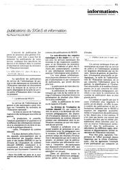 Publications du SIGES et information. | FALLOURD, Pierre