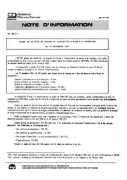 Bilan de la mise en oeuvre du dispositif d'aide à l'insertion au 15 novembre 1987. | HATEM, Frank