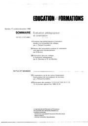 Evolution des performances et orientation. Etude d'un échantillon de collèges, public, 1980, 1982, 1984. | PELNARD-CONSIDERE, J.