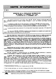 Effectifs de la population universitaire en France à la rentrée 1987-1988 ; situation au 14 décembre 1987. | FLAMMANG, Béatrice