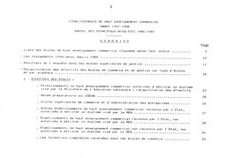 Statistiques des élèves des établissements privés d'enseignement supérieur de commerce et gestion, 1986-87 et 1987-88. | CASABIANCA, Marthe