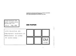 Liste descriptive des établissements techniques et professionnels du niveau du second degré. Privé. 1986-87. | CHATILLON, Emilie