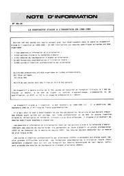 Dispositif (le) d'aide à l'insertion en 1988-1989. | HATEM, Frank
