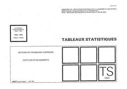 Sections de techniciens supérieurs : carte des établissements publics et privés, 1989-1990. | CHATILLON, Emilie