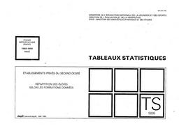 Etablissements privés du second degré. Répartition des élèves selon les formations données, 1989-1990. | CHATILLON, Emilie