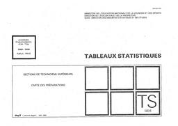 Sections de techniciens supérieurs. Carte des préparations : public et privé. 1989-1990. | CHATILLON, Emilie