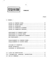 Liste thématique des documents de la Direction de l'Evaluation et de la Prospective. Juillet - août 1991. | PAYRAS, Chantal