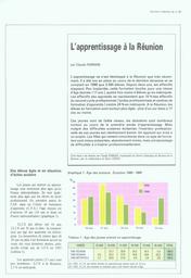 Apprentissage (l') à La Réunion. | LEBON, Henri