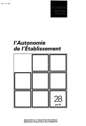 Autonomie (l') de l'établissement. | GUILLAUME, François-Régis