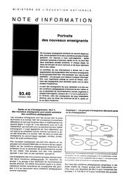 Portraits des nouveaux enseignants. | PEAN, Sylvaine