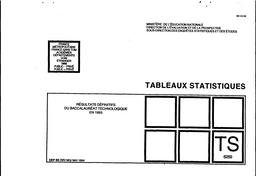 Résultats définitifs du baccalauréat technologique en 1993. Public, privé, public plus privé. | ROBIN, Naghmeh