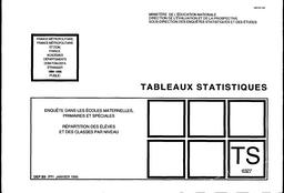 Enquête dans les écoles maternelles, primaires et spéciales. Public, 1994-95. Répartition des élèves par classe et par niveau. | PORCEDDU, Pierrette