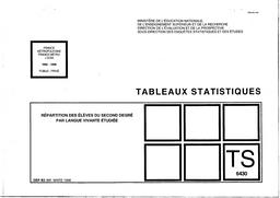 Répartition des élèves du second degré par langue vivante étudiée. Année scolaire 1995-1996. Public, privé. | MAETZ, Isabelle