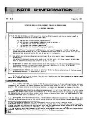 Situation dans les établissements publics du premier degré ; année scolaire 1984-1985. | HEE, Bernadette