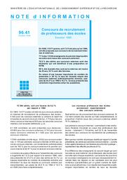 Concours de recrutement de professeurs des écoles ; session 1995. | MAYOU, Geneviève
