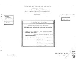 Admission dans les classes de secondes industrielles et économiques des lycées techniques publics, 1967-68. | France. Ministère de l'Education nationale (MEN)