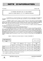 Le personnel enseignant dans les établissements publics du second degré en 1977-1978. Premiers résultats | France. Ministère de l'Education nationale (MEN)