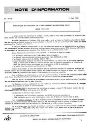 Statistique des étudiants de l'enseignement universitaire privé, année 1979-1980 | HERAULT, Dominique
