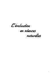 Evaluation pédagogique dans les collèges ; Fin du cycle d'observation, juin 1982 ; Sciences naturelles. | France. Ministère de l'Education nationale (MEN). Direction de l'évaluation et de la prospective (DEP)