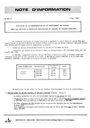 Evolution de la fréquentation et du recrutement des élèves dans les sections d'éducation spécialisée et groupes de classes-ateliers | France. Ministère de l'Education nationale (MEN)