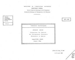 Premier degré privé, comparaison entre 1966-67 et 1968-69. | France. Ministère de l'Education nationale (MEN)