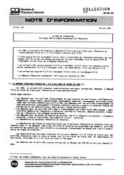 Coût (le) de l'Education. Chiffrage 1983 du Compte économique de l'Education. | PEAN, Sylvaine