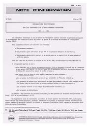 Informations statistiques sur les personnels de l'enseignement supérieur, 1983-1984. | DPES 5
