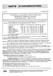 Personnels (les) des établissements publics du premier degré préélémentaire, élémentaire et spécialisé. France métropolitaine, année 1984-1985. | BLUTTE, Jacques