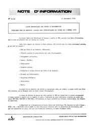 Liste méthodique des notes d'information publiées par le Service Central des Statistiques au cours de l'année 1976 | France. Ministère de l'Education nationale (MEN)