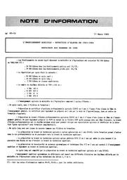 Enseignement (l') agricole. Effectifs d'élèves en 1983-1984. Résultats aux examens de 1984. | RONDEAU, Marie-Claude