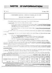 L'enseignement agricole. Effectifs d'élèves en 1977-1978. Résultats aux examens de 1978 | France. Ministère de l'Education nationale (MEN)