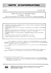 Données statistiques sur l'enseignement français à l'étranger, 1982-1983, (dans les établissements habilités par le ministère de l'Education nationale) | DCRI 8