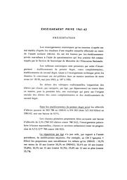 Statistiques de l'enseignement privé 1961-62. | France. Ministère de l'Education nationale (MEN)