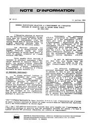 Données statistiques relatives à l'enseignement de l'éducation physique et sportive dans le second degré public en 1982-1983. | RADICA, Kristel