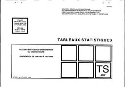Flux des élèves de l'enseignement du second degré, orientation de 1996-1997 à 1997-1998. Public, privé. | MAETZ, Isabelle