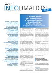 Formation (la) continue dans les établissements d'enseignement supérieur relevant du ministère de l'Education nationale. 2. La production de certification en 1998. | GRILLE, Joëlle