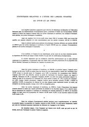 Statistiques relatives à l'étude des langues vivantes en 1959-60 et en 1960-61, enseignement public. | France. Ministère de l'Education nationale (MEN)