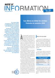 Elèves (les) en début de sixième : évaluation de septembre 2000. | ANDRIEUX, Virginie