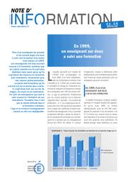 En 1999, un enseignant sur deux a suivi une formation. | SANDOVAL, Véronique