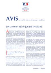 L'évaluation des acquis des étudiants dans l'enseignement universitaire : décembre 2002 / Marc ROMAINVILLE, Professeur au département Education et Technologie des Facultés universitaires de Namur (Belgique) | FORESTIER, Christian . Directeur de publication