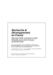 Recherche et développement en France. Résultats 2000, estimations 2001. Objectifs socio-économiques du BCRD 2002. | ABI-SAAB, Philomène