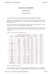 (Le) Baccalauréat 1999 dans l'académie de Versailles - résultats définitifs. | FRANCOIS, Dominique