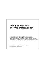 Pratiques réussies en lycée professionnel. | KABANTCHENKO, Elise