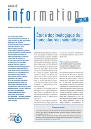 Etude docimologique du baccalauréat scientifique. | TOMASINI, Magda