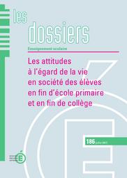 Attitudes (les) à l'égard de la vie en société des élèves de fin d'école et de fin de collège. | GIBERT, Fabienne