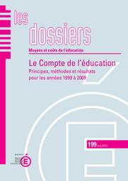Compte (le) de l'éducation. Principes, méthodes et résultats pour les années 1999 à 2009. | BRIERE, Luc