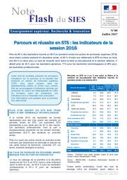 Parcours et réussite en STS : les indicateurs de la session 2016 | DENJEAN, Mathias