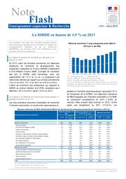 La DIRDE en hausse de 1,9 % en 2013 | TESTAS, Anna