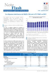 Les dépenses intérieures de R&D s'élèvent à 47,5 milliards en 2013 | TESTAS, Anna